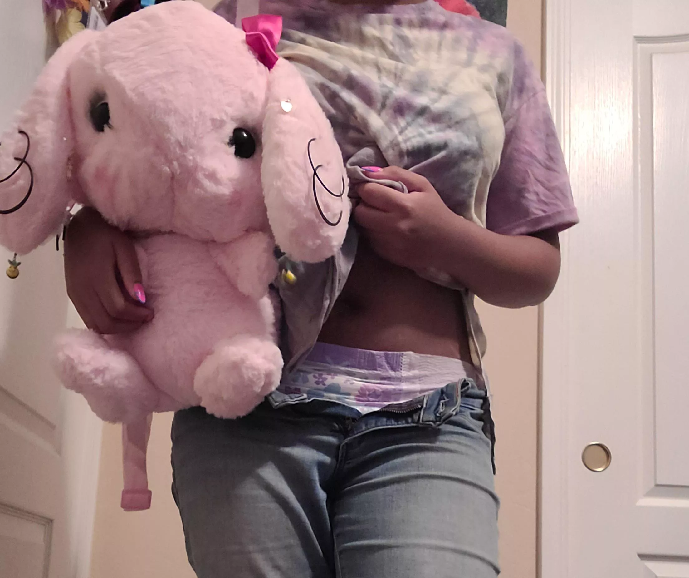 I'm in a Goodnight today! I got the bunny backpack! 😃