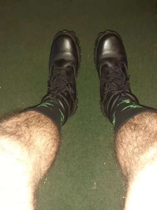 I'm officially a boot guy now, these are my waterproof Rocky Public Service Boots. I used to wear them on Saturday and Sunday at my weekend job. I bought some Thursday Boots to wear on the weekend. These are now my full time Monday through Friday.