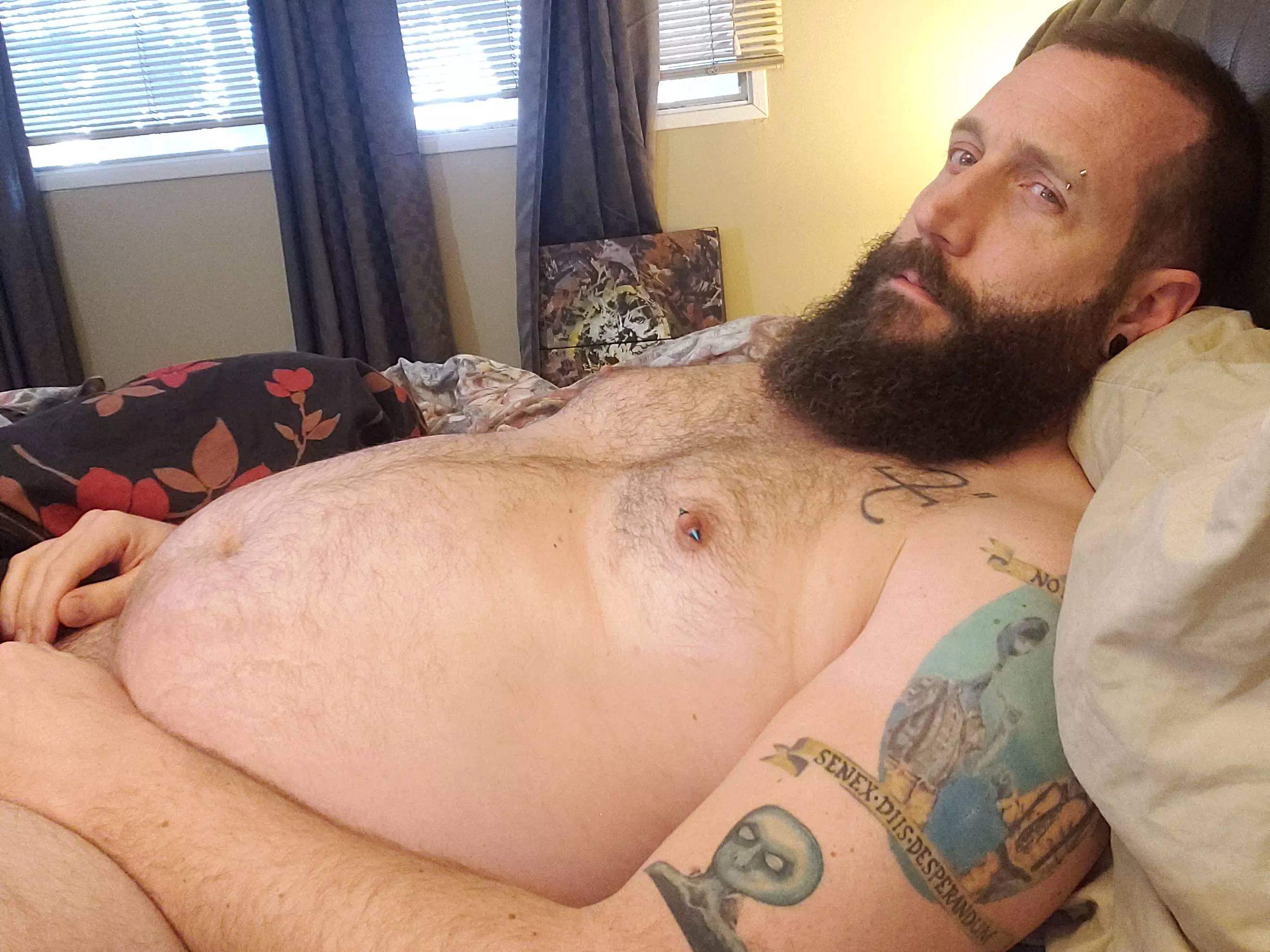 In bed, in need of a cuddle