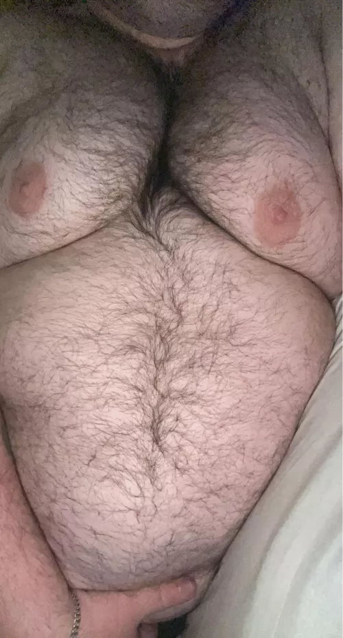 In bed last night. No cock pissing or face between these tits.. 27 M • DMs open • Kinky ✅