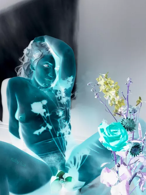 in bloom self-portrait colour inversion