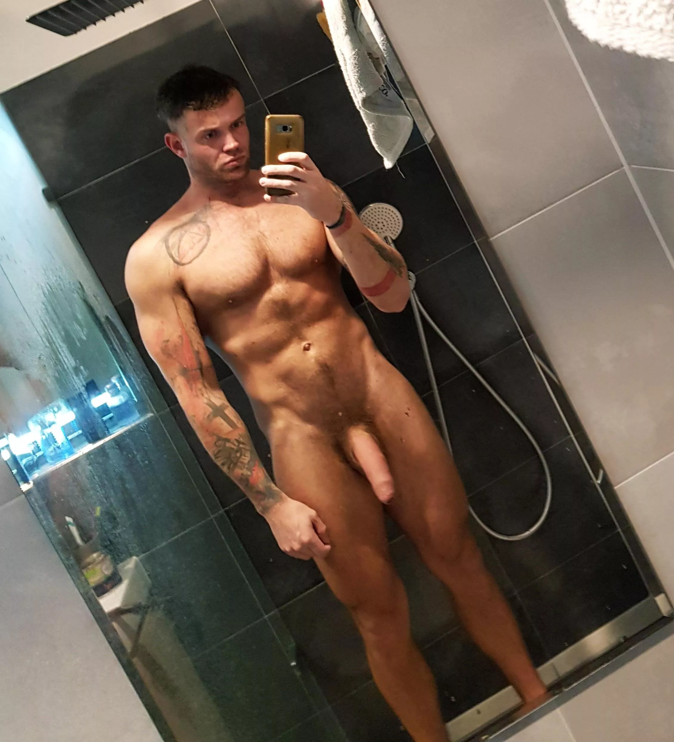 in shower