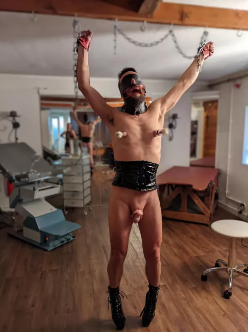 In the end Lady Linda (my wife sadist alter ego) managed to get the secret code from me, standing on the ballet boots made me spit the numbers one by one 🤣.