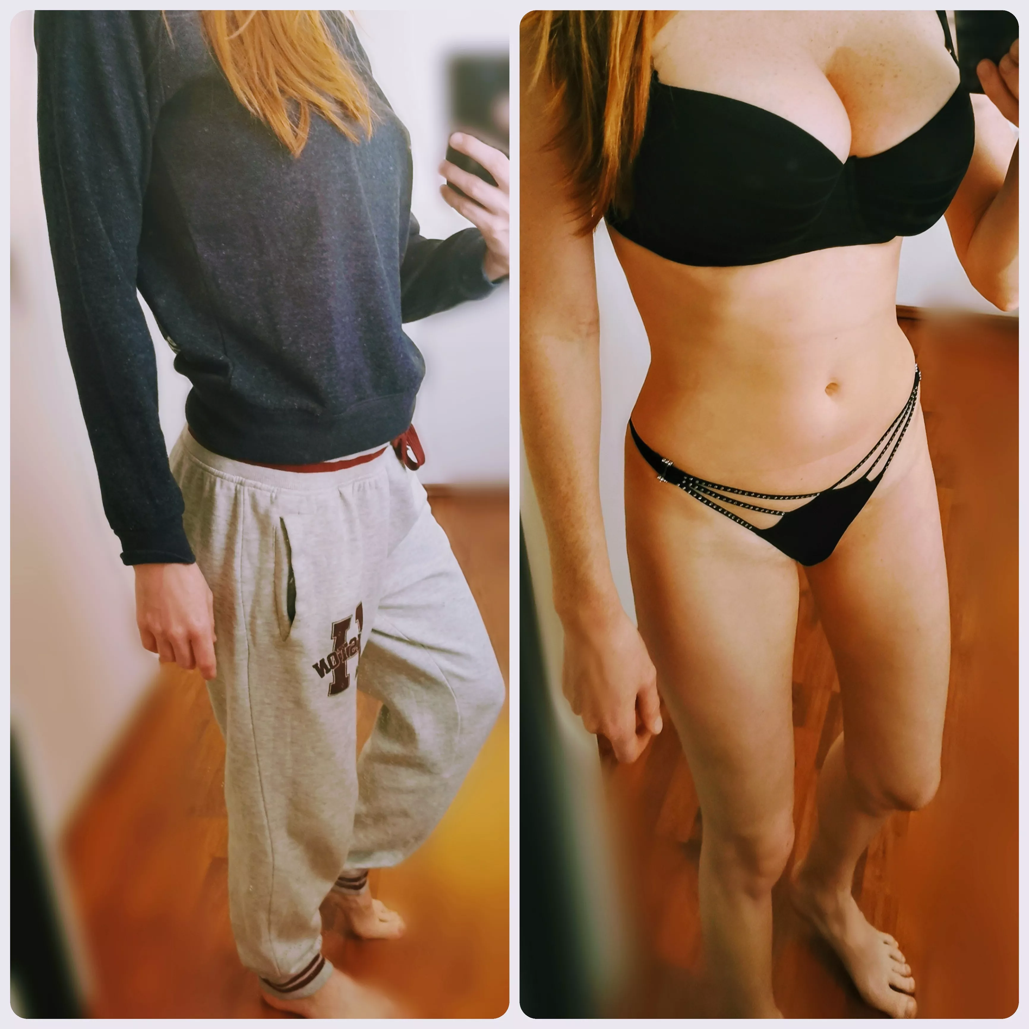 In the kitchen VS at the pool 😏