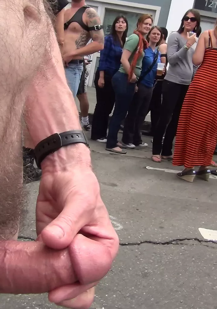 Indulging in their favorite fetish at Folsom. Indulging in their favorite fetish at Folsom.