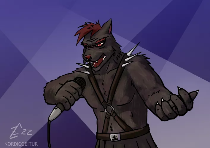 Industrial Wolf (art by me, @nordicgeitur on Twitter)
