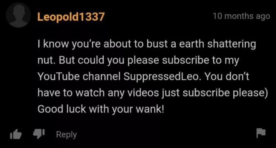 Interesting way to self promo