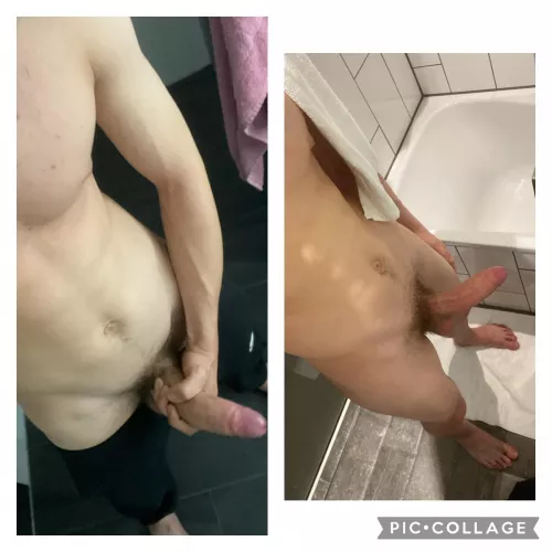 is it noticeable i was working out at the ti[m]e the first pic was shot. i never get a feel of success because my strength is not increasing (2 months in at the time, now stopped completely)