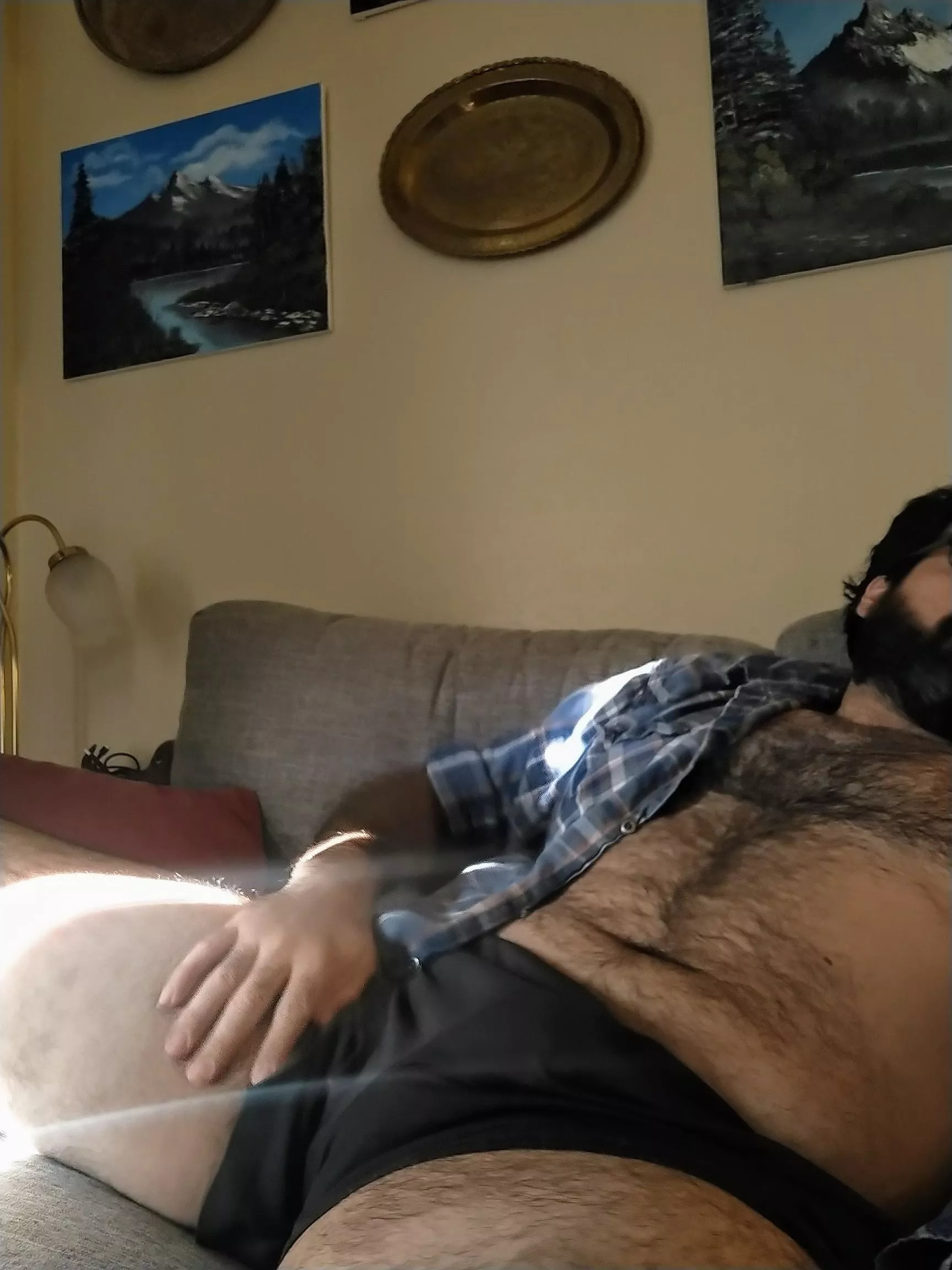 Is my hairy chest worthy of some couch cuddles? Is my hairy chest worthy of some couch cuddles?