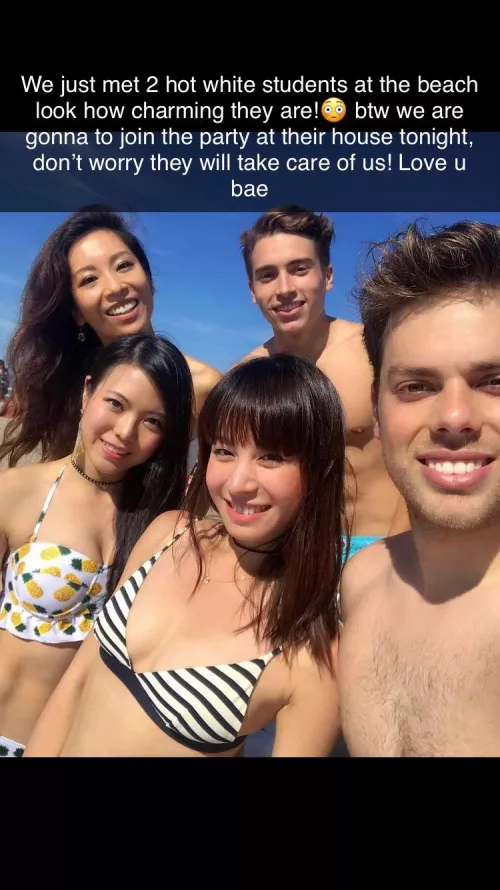 Is your gf really giving her love to you while she met these hot white guys?😩