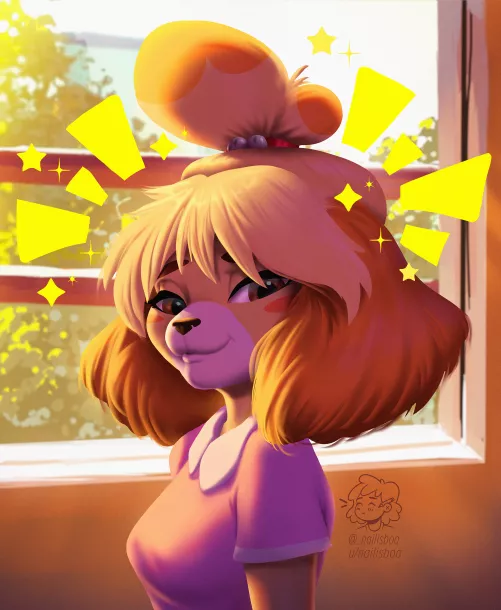 Isabelle 🧡 | art by me (@_nailisboa on twitter)