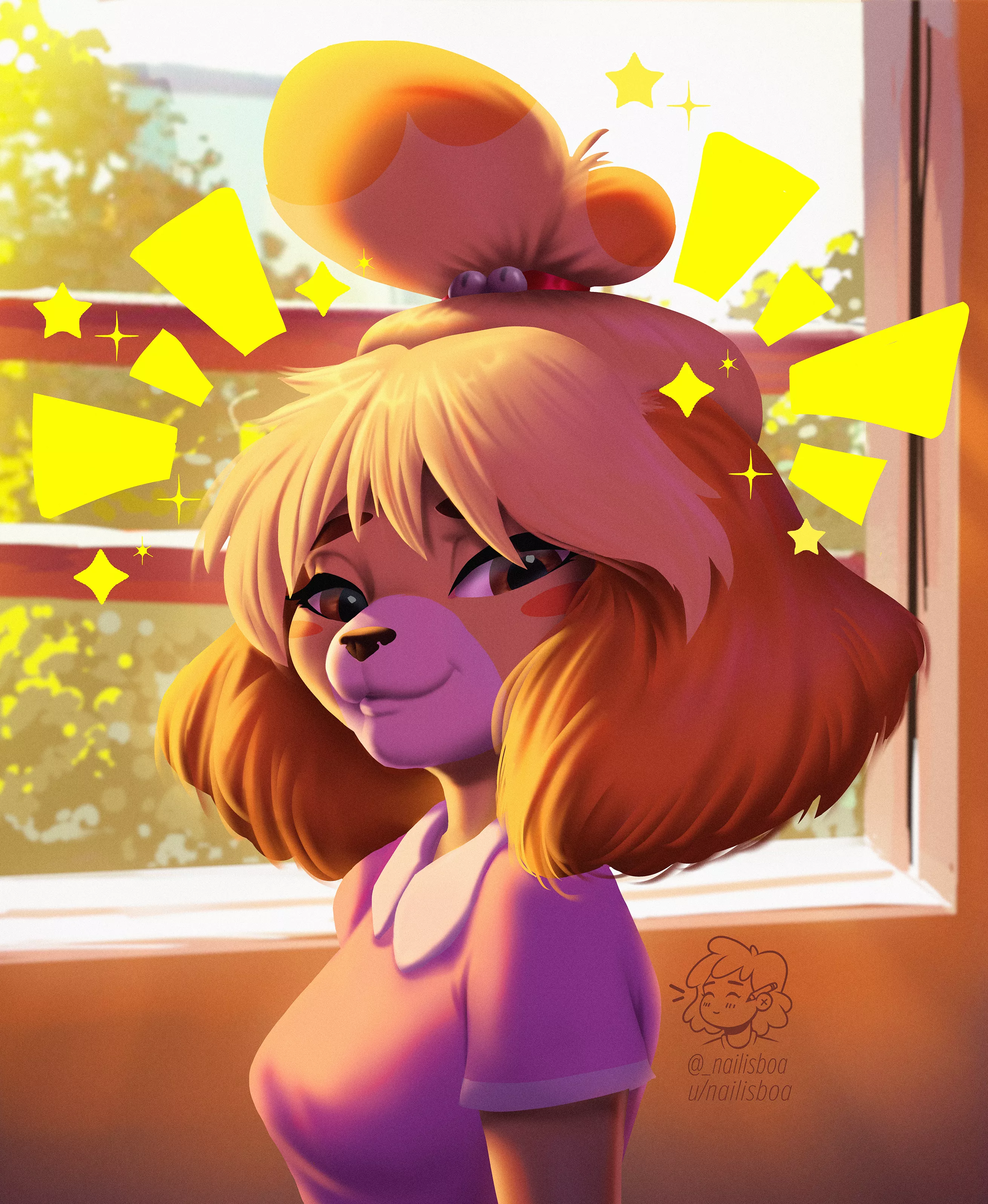 Isabelle 🧡 | art by me (@_nailisboa on twitter)