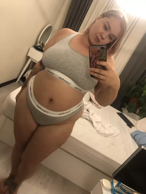 It seems to me that this fat girl needs to take off her underwear