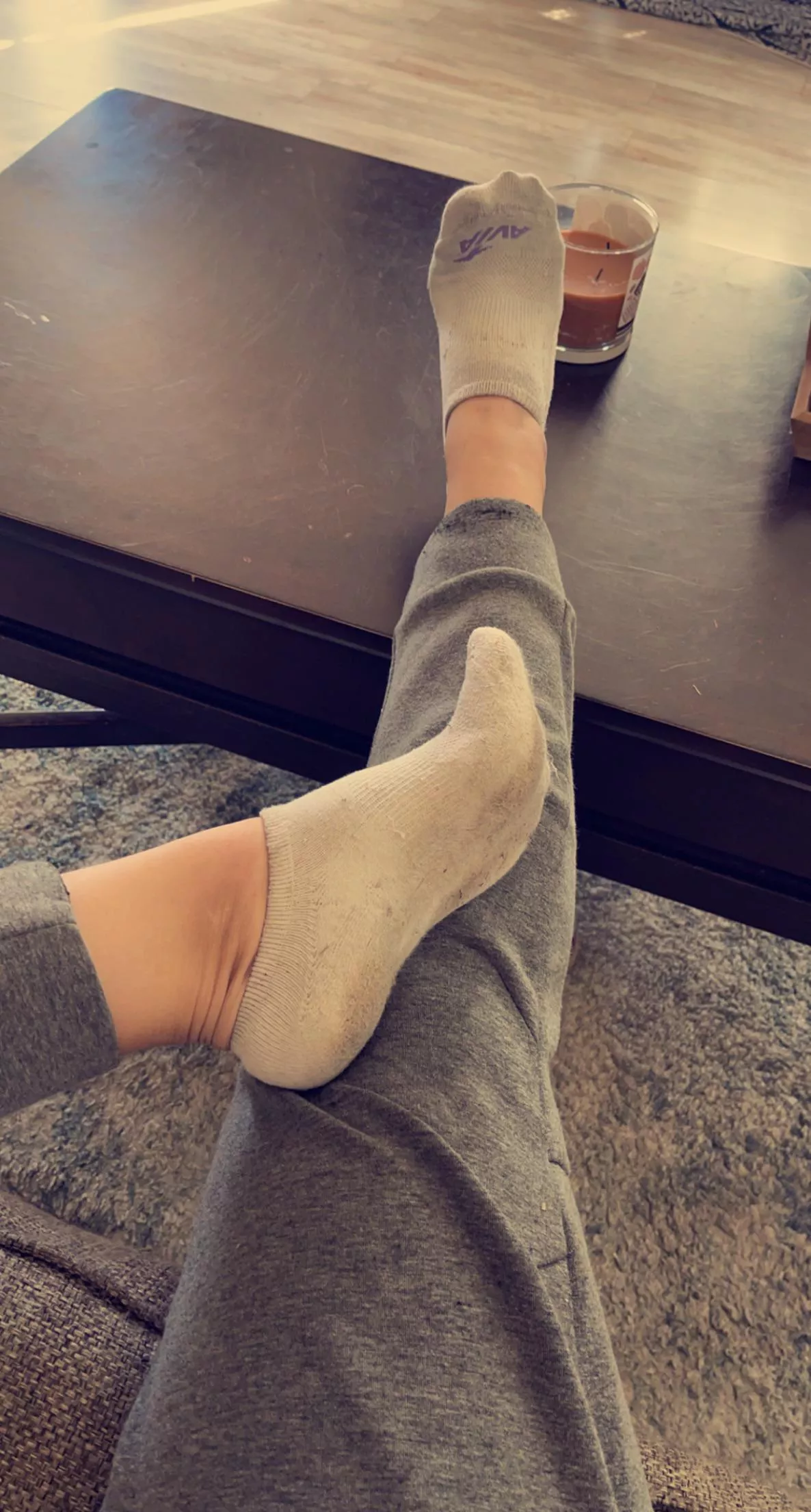 It was a long day of yard work, my feet are so sweaty!! 🥵😁💦