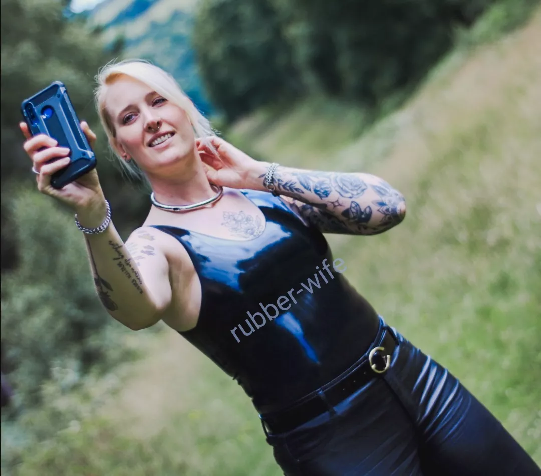 It's a Latex Bodysuit, it's under my trousers, and it's original content, and incorporated into daily clothing.