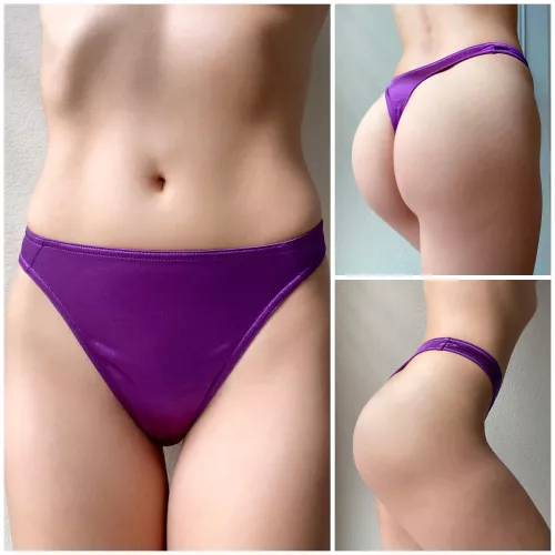 It’s a thong, and it’s satin… 😍😘