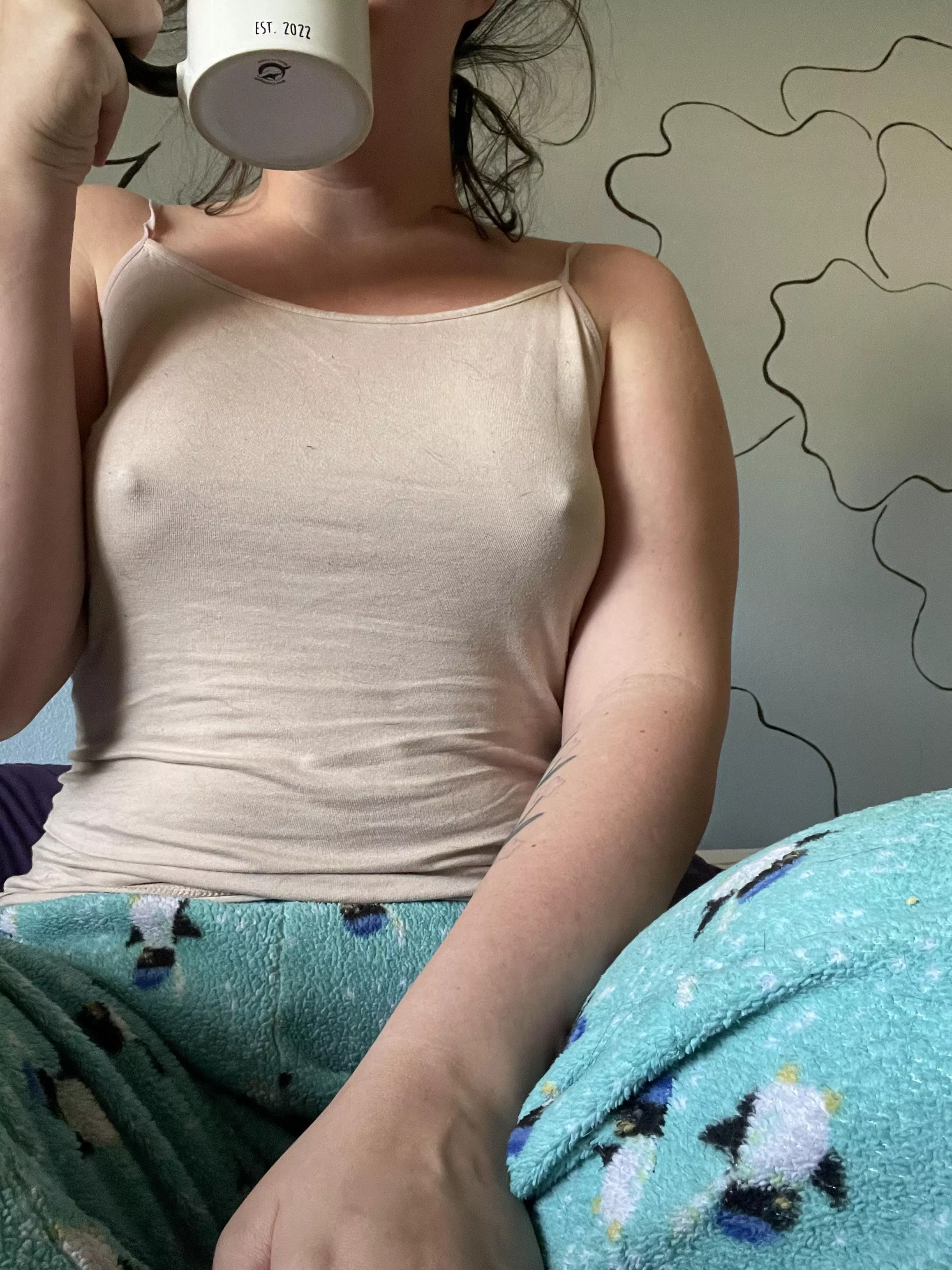 It’s been a bit chilly in my room in the mornings. ☕️🥰