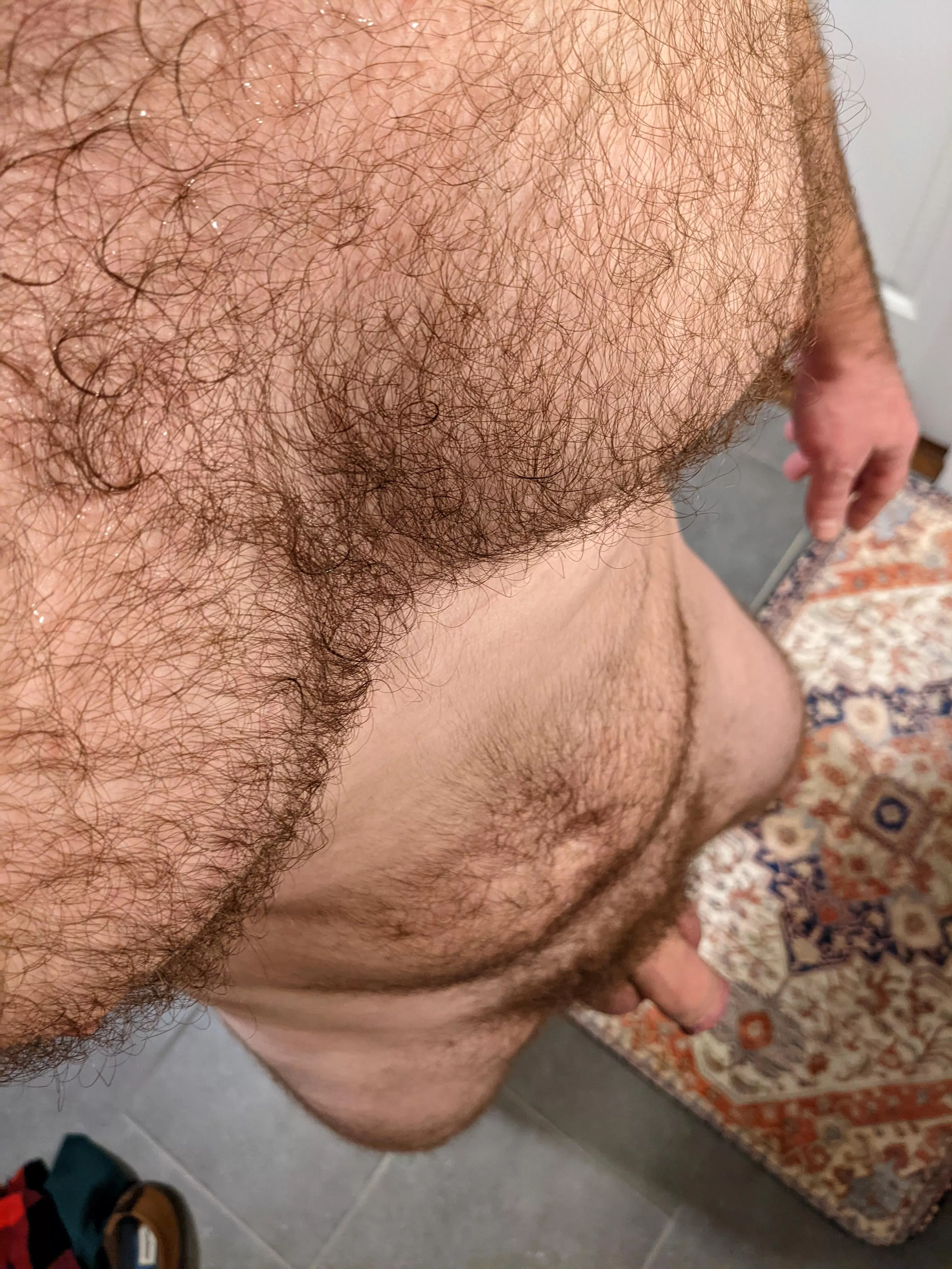 It's cold but luckily I have this chest hair