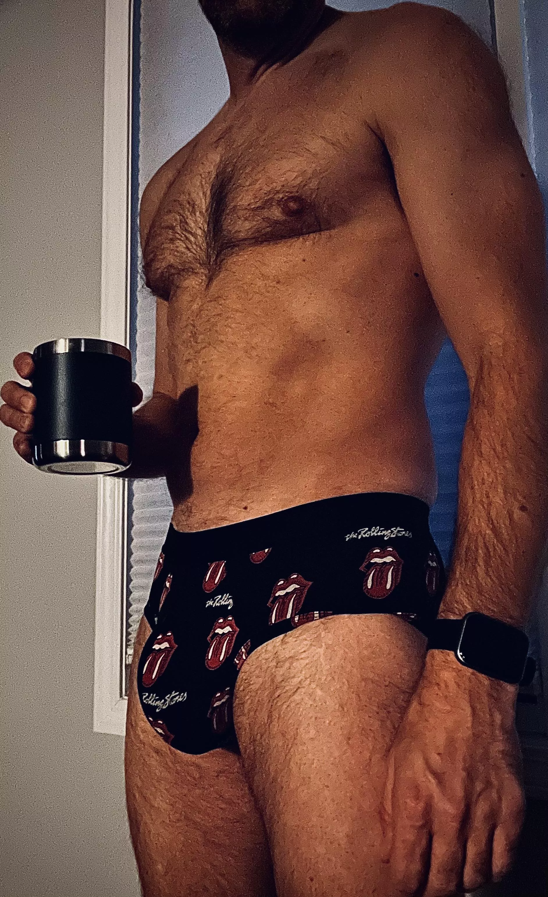 It’s early & cold but the fireplace is heating it up quickly 🔥, cheers to a wonderful Saturday