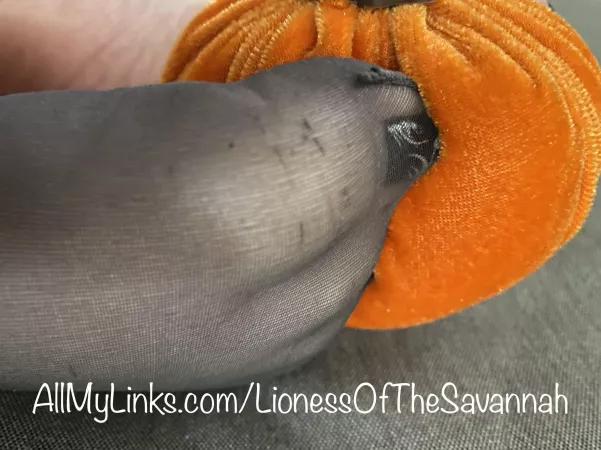 It’s Halloween season! 🎃 Don’t you wish something else was between my feet instead? 😏 (F)