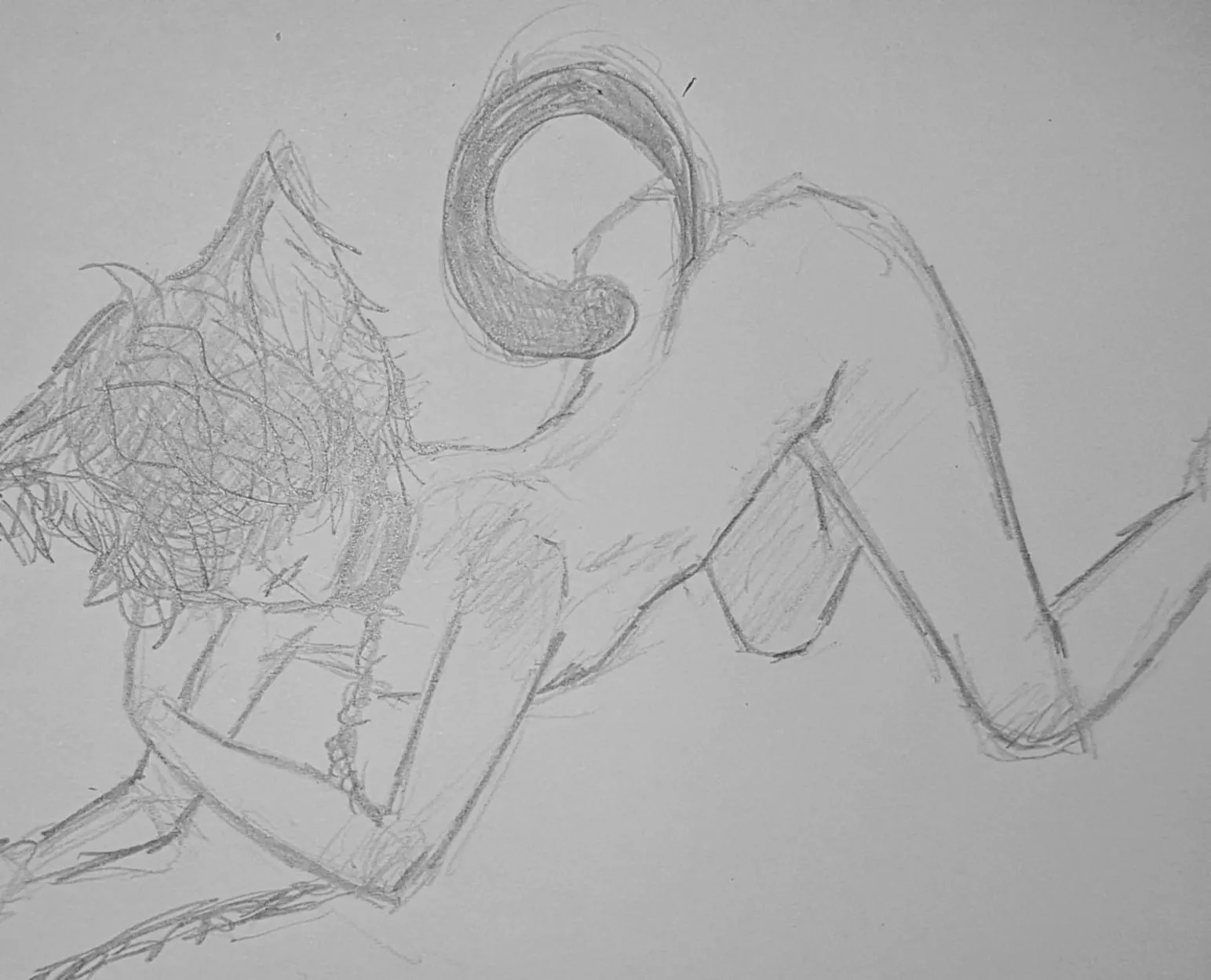 It's just a pencil sketch but just need to say cat boy supremacy :) (Also this is kinda inspired by myself 👉👈)