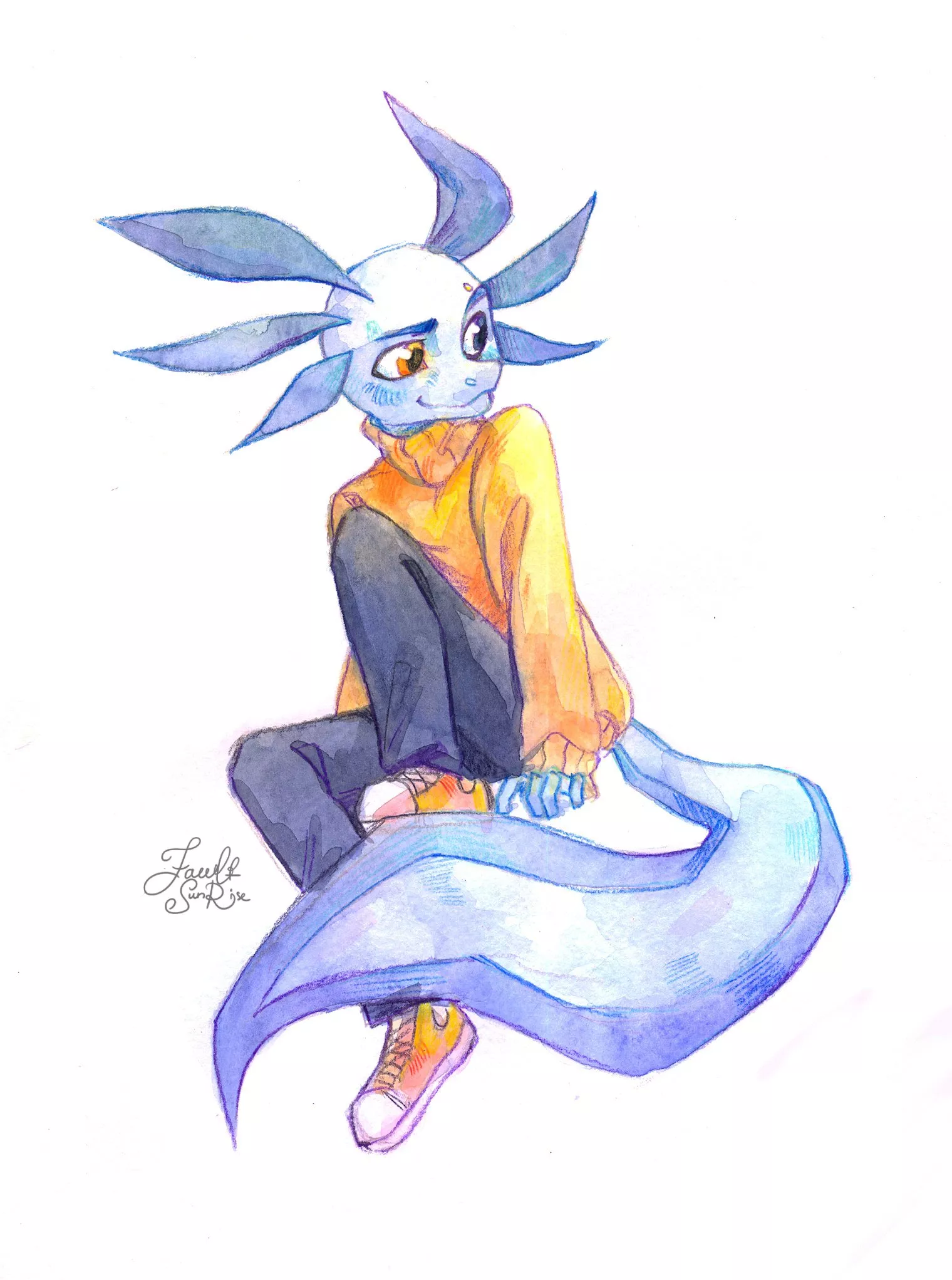 It's me as an axolotl! (by @FaultSunRise on Twitter)