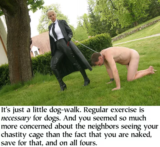 It's not as if he is permitted the indoor bathroom…