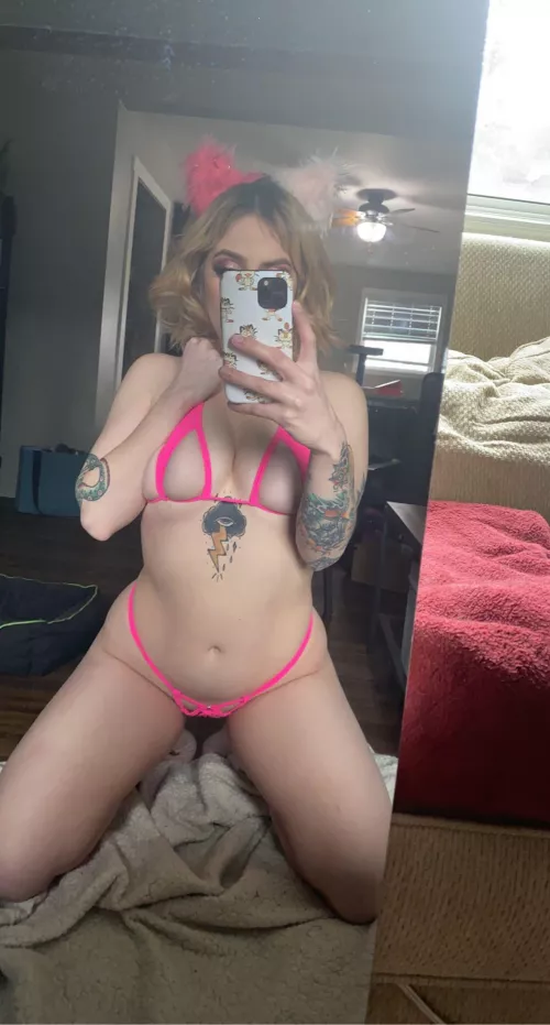 Itβs this kitties birthday in 2 days (f) π I love micro bikinis