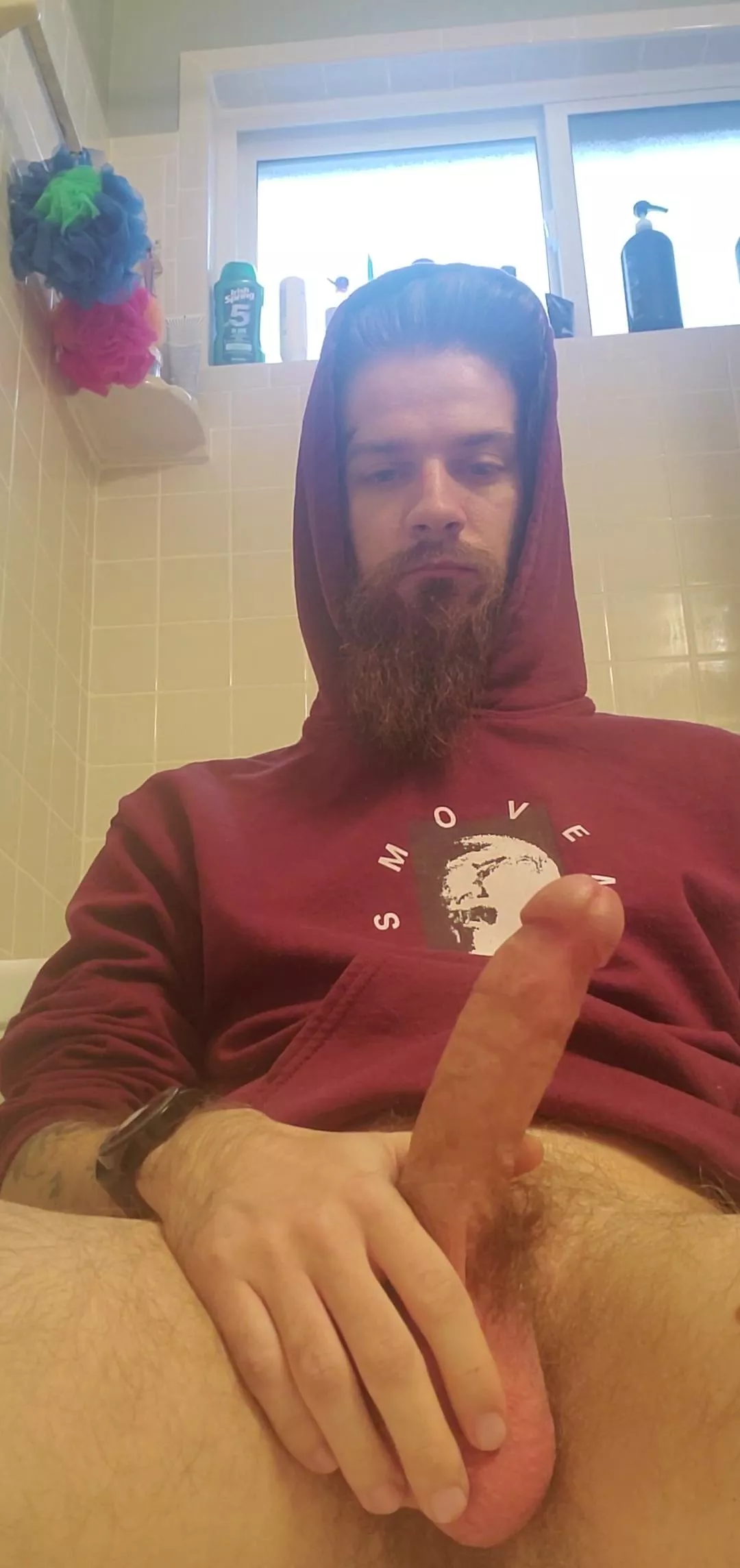 It's too cold to be nude all the way