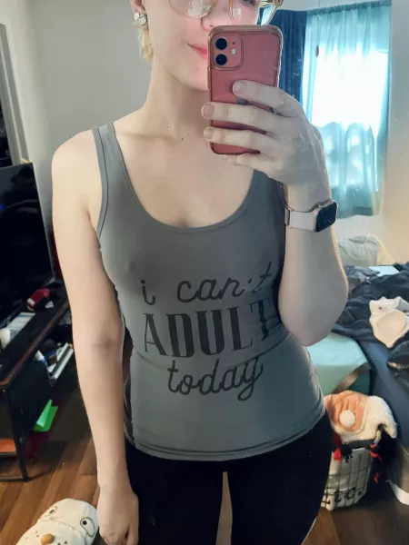 It’s too hot for a bra today 🤪