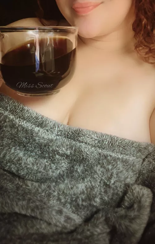 I’ve got my coffee and my comfy blanket, now where is my cuddle buddy? F