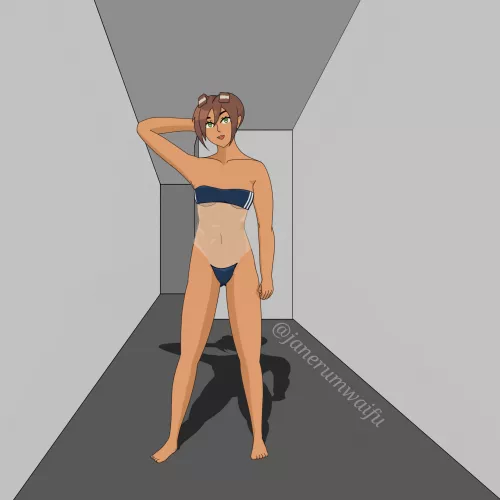 Jane with the Gris swimsuit [Original]