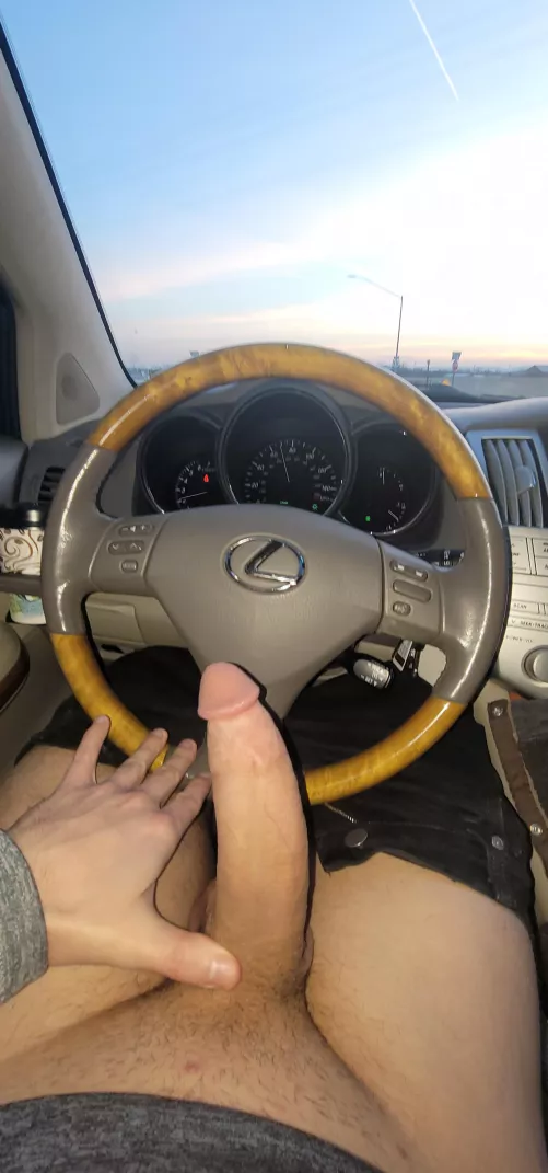 Jerking off into the sunset