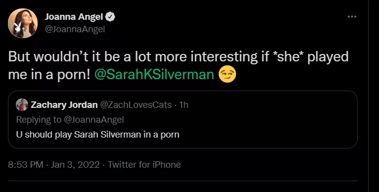 Joanna Angel retweeted me