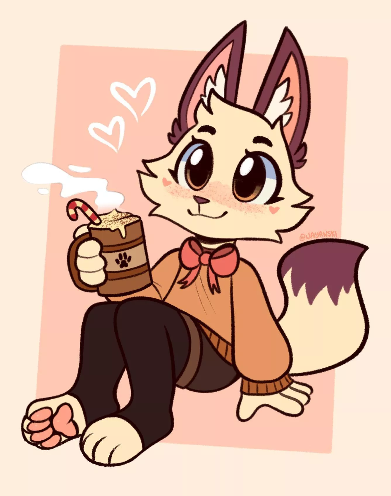 Join him for hot chocolate? <3 (@jayrnski)