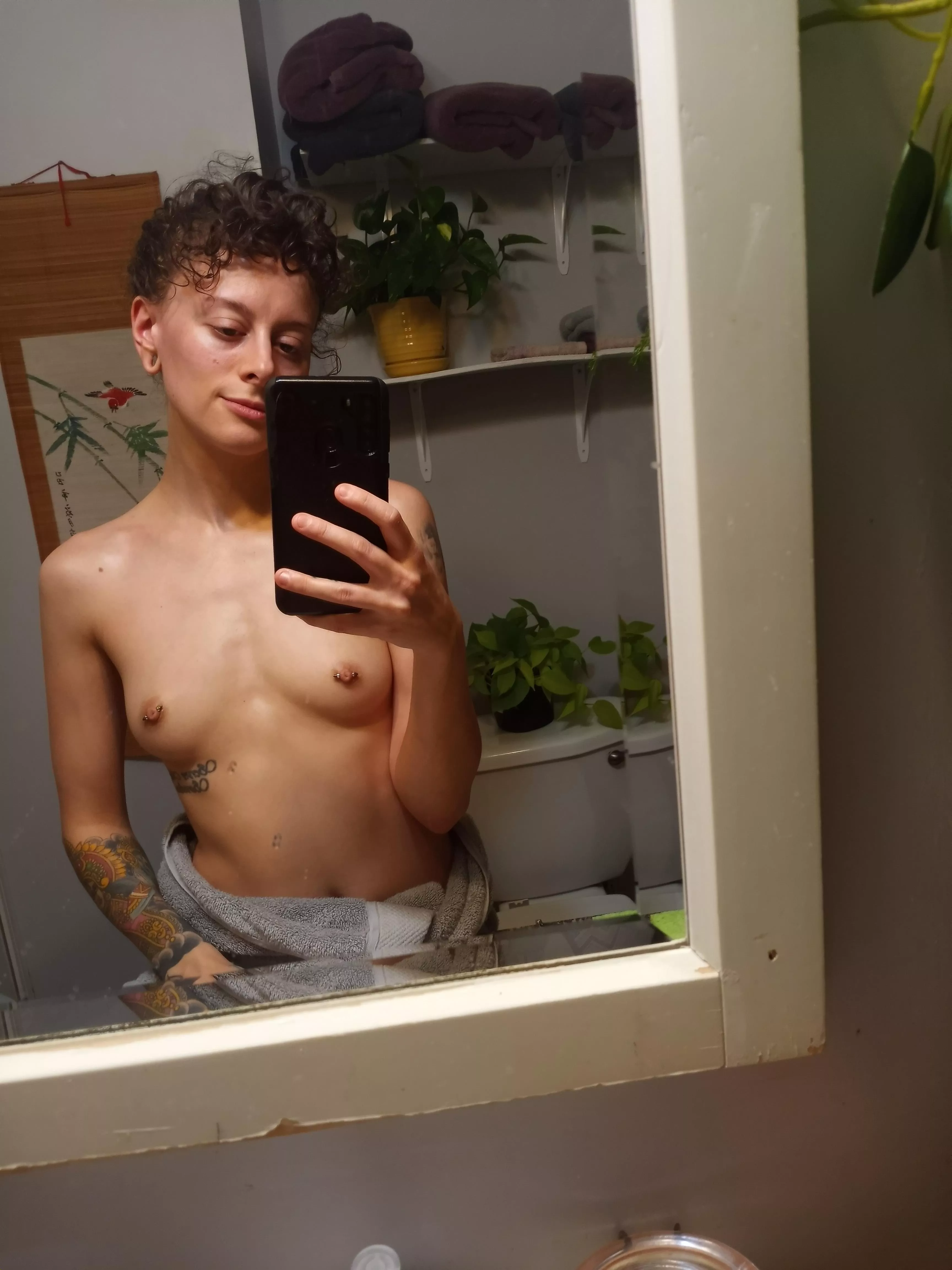 Join me for an after bath cuddle?