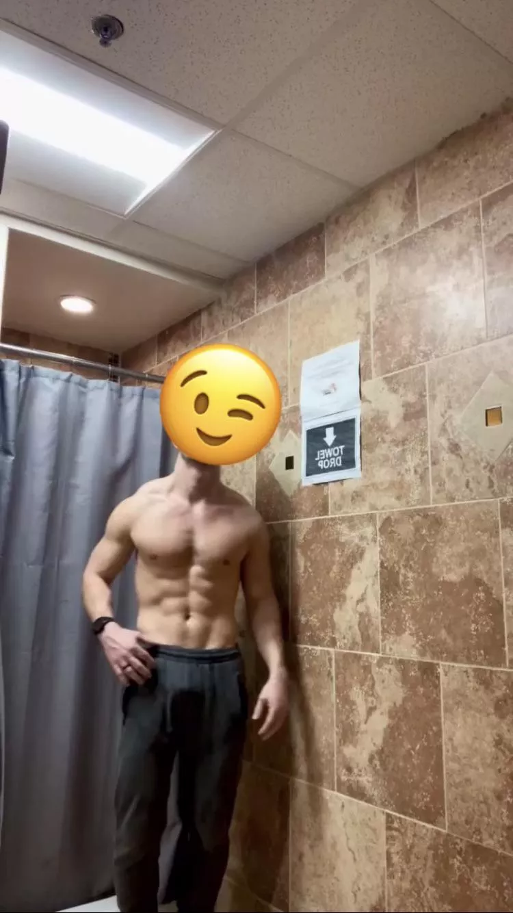 Join me in the gym showers for your next workout