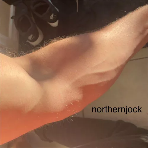 Juicy and veiny forearms