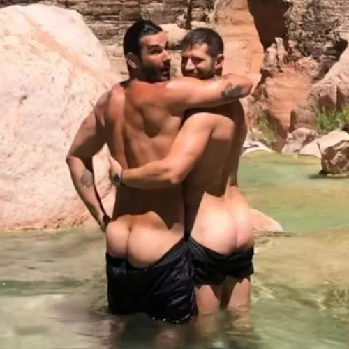 Julian Morris - English Actor, with Partner Landon Ross