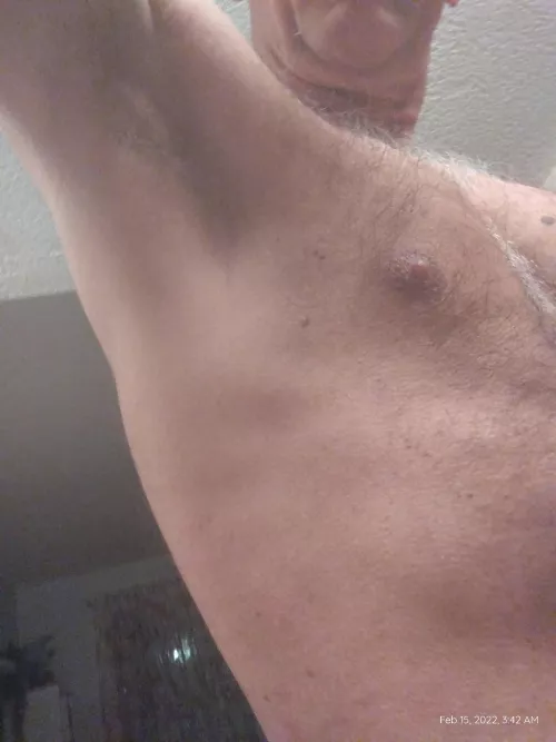 Just a 65 year also armpit here.... And my hard nipple