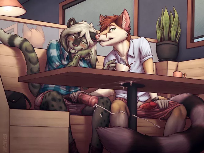 Just a couple of close friends giving each other a hand at the dinner table~ (glopossum)