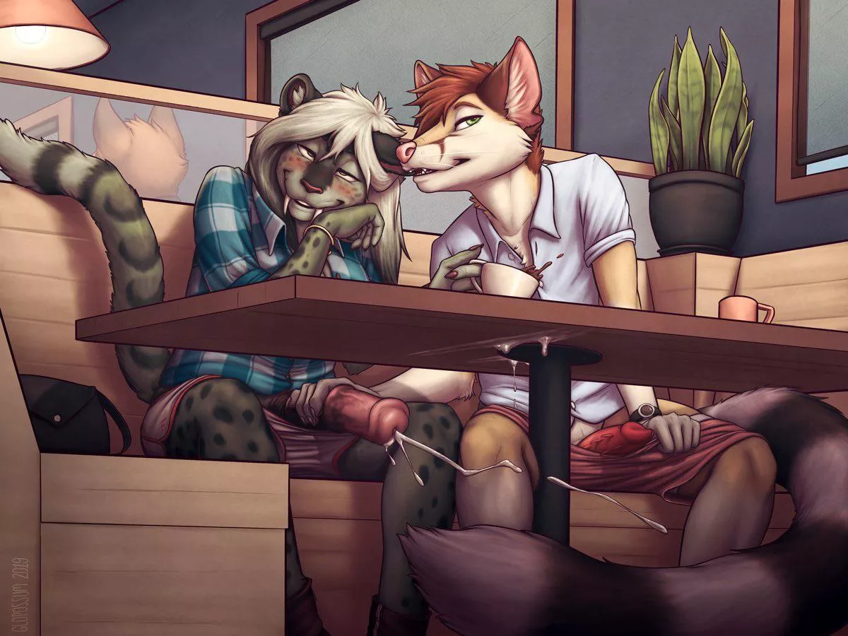 Just a couple of close friends giving each other a hand at the dinner table~ (glopossum)