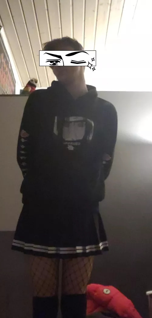 Just a femboy wearing a skirt nothin special