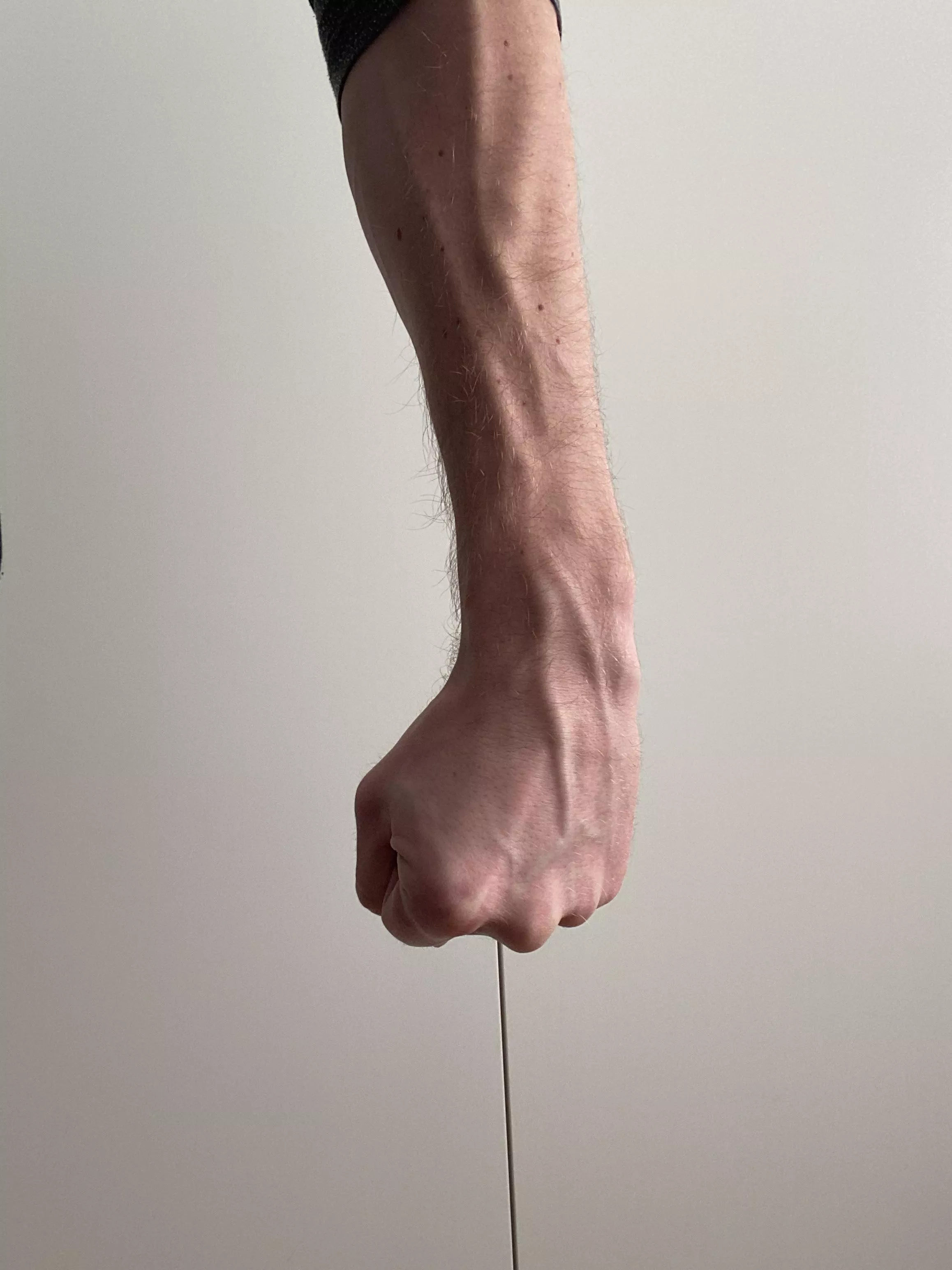 Just a fist and my forearm