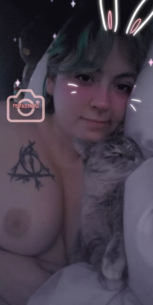 Just a kitty and a titty