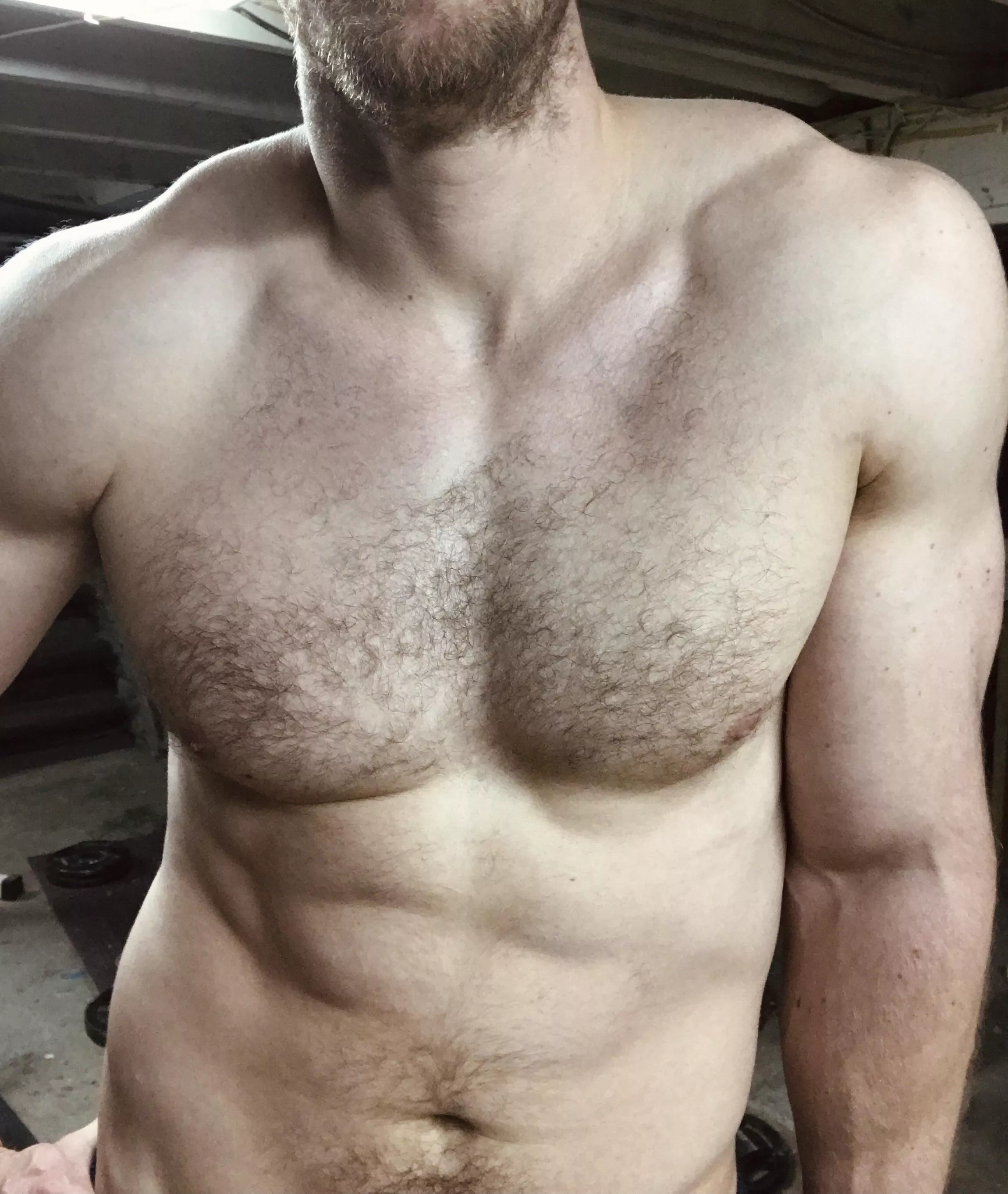 Just a little bit of chest hair to start this snow day