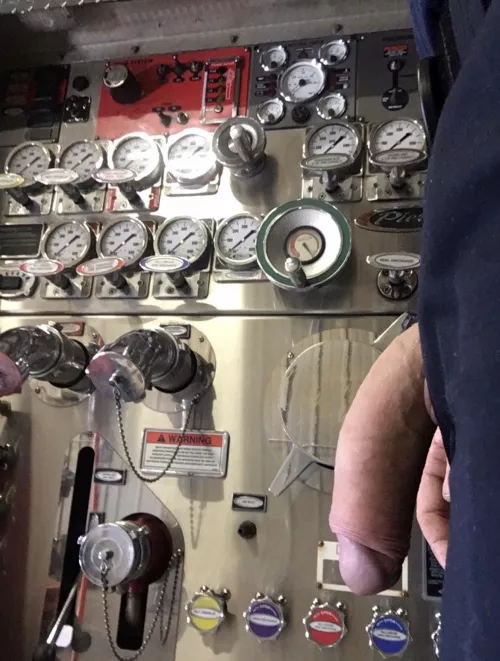 Just a nice softie by the fire engine