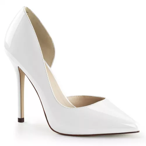 Just bought these Pleaser USA Amuse 22.5″ Heel White Hidden Platform D’Orsay Pump. Don't know what all that means but excited to recieve them!! ☺️🥳
