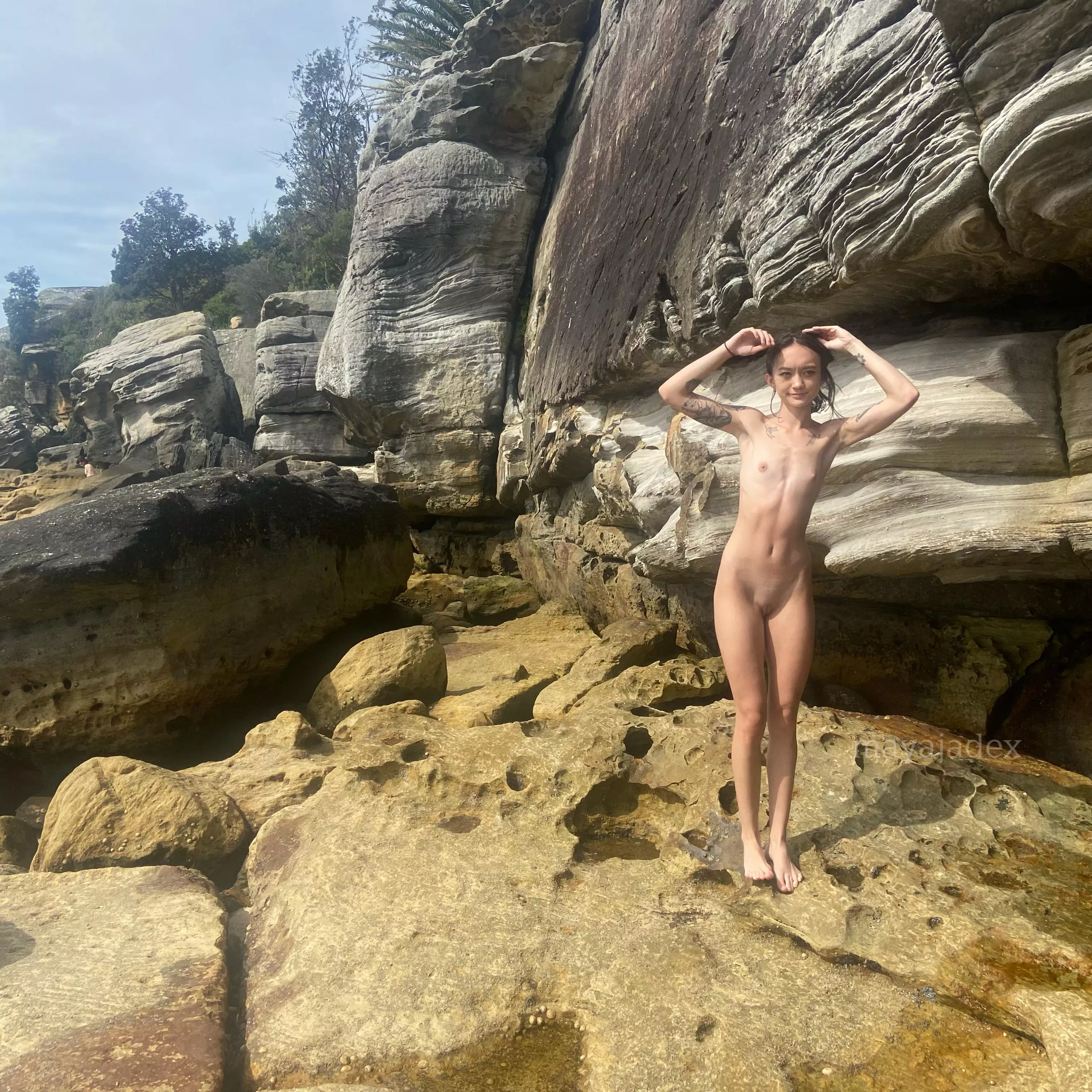 just exploring the rocks at the beach [F]