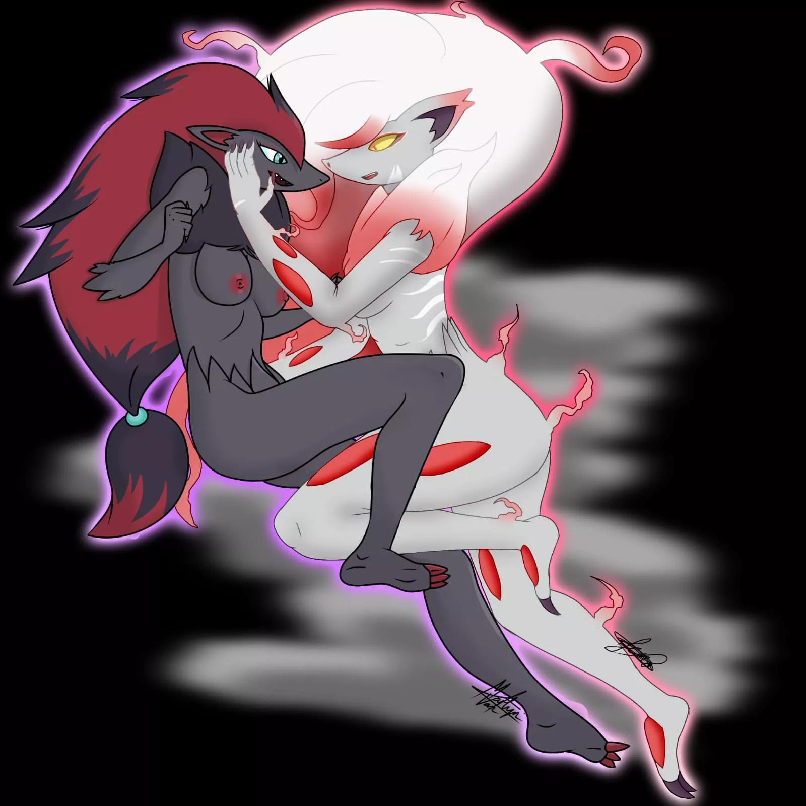 Just finished a collaboration drawing of Zoroark, hope you like it [OC]
